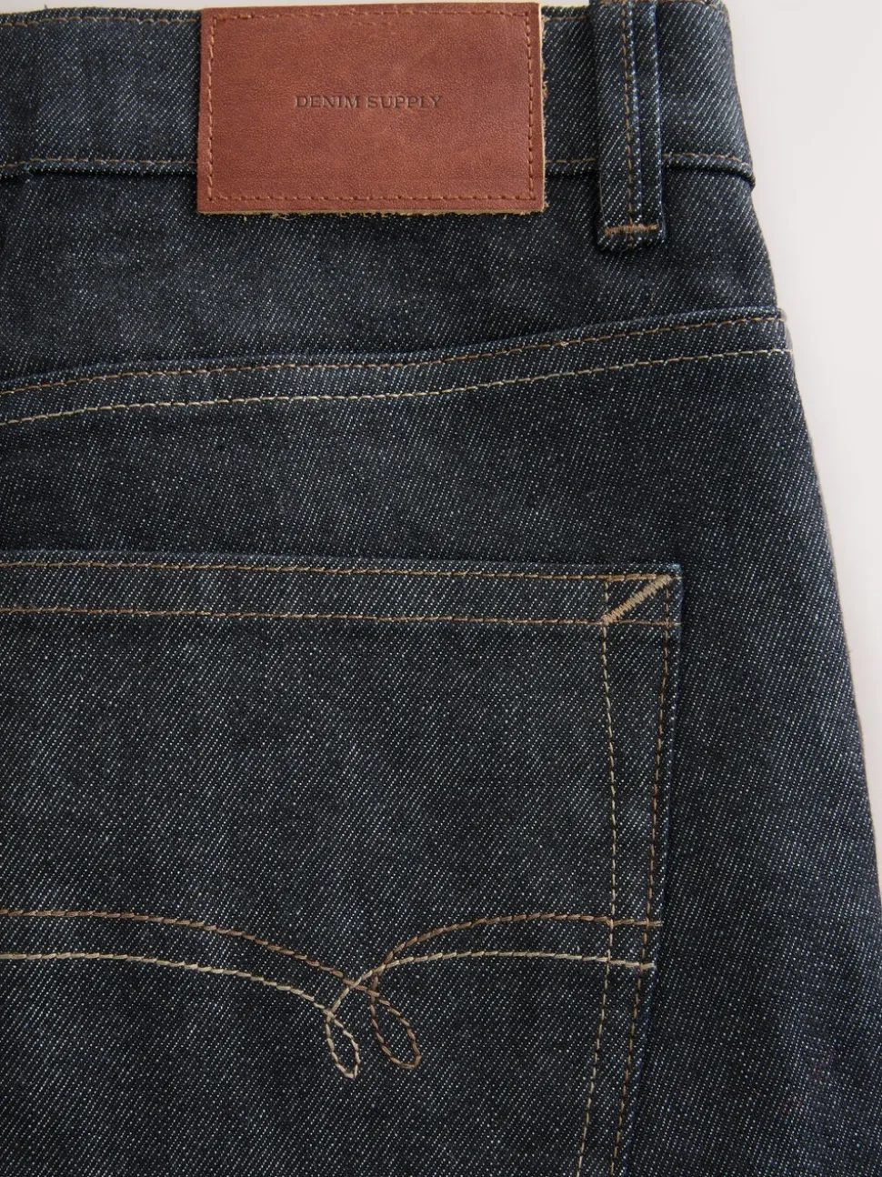 Indigo blauwe wassing - Signature Brushed Cosy Check Denim Jeans