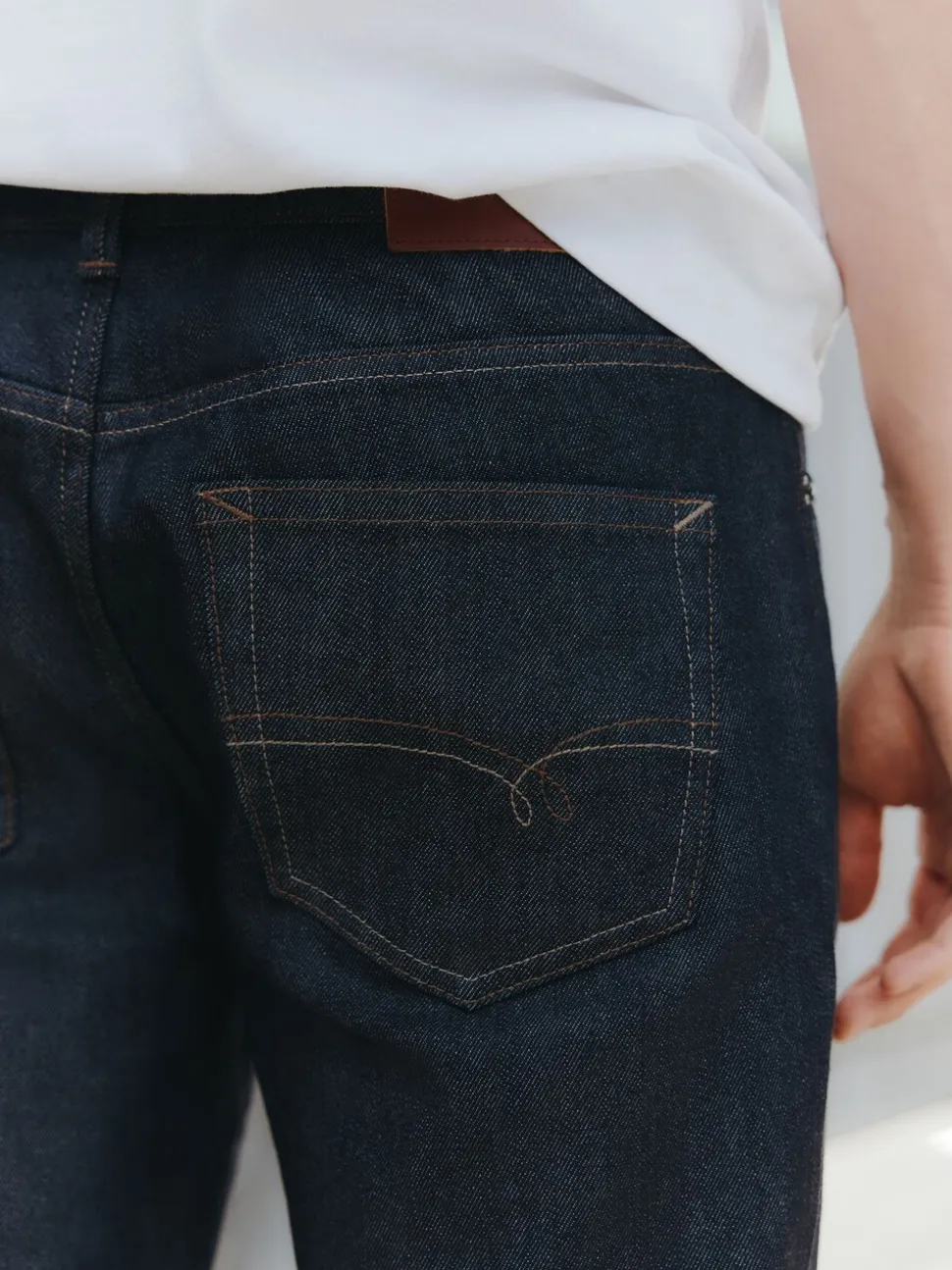 Indigo blauwe wassing - Signature Brushed Cosy Check Denim Jeans