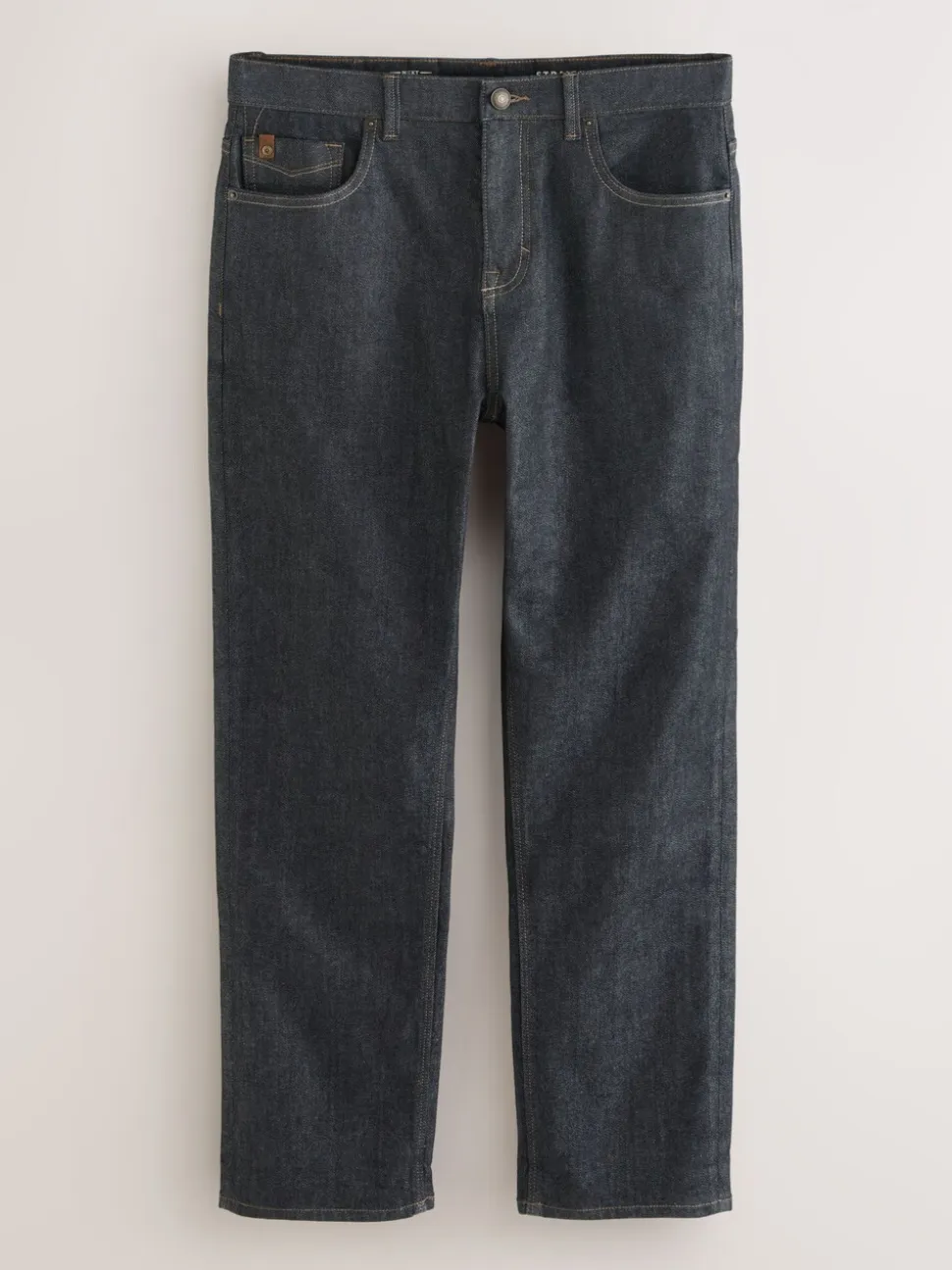 Indigo blauwe wassing - Signature Brushed Cosy Check Denim Jeans