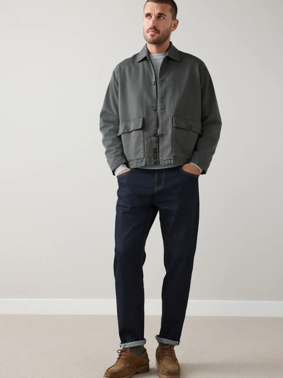 Indigo blauwe wassing - Standaard toelopende pasvorm - Signature Selvedge Denim Jeans