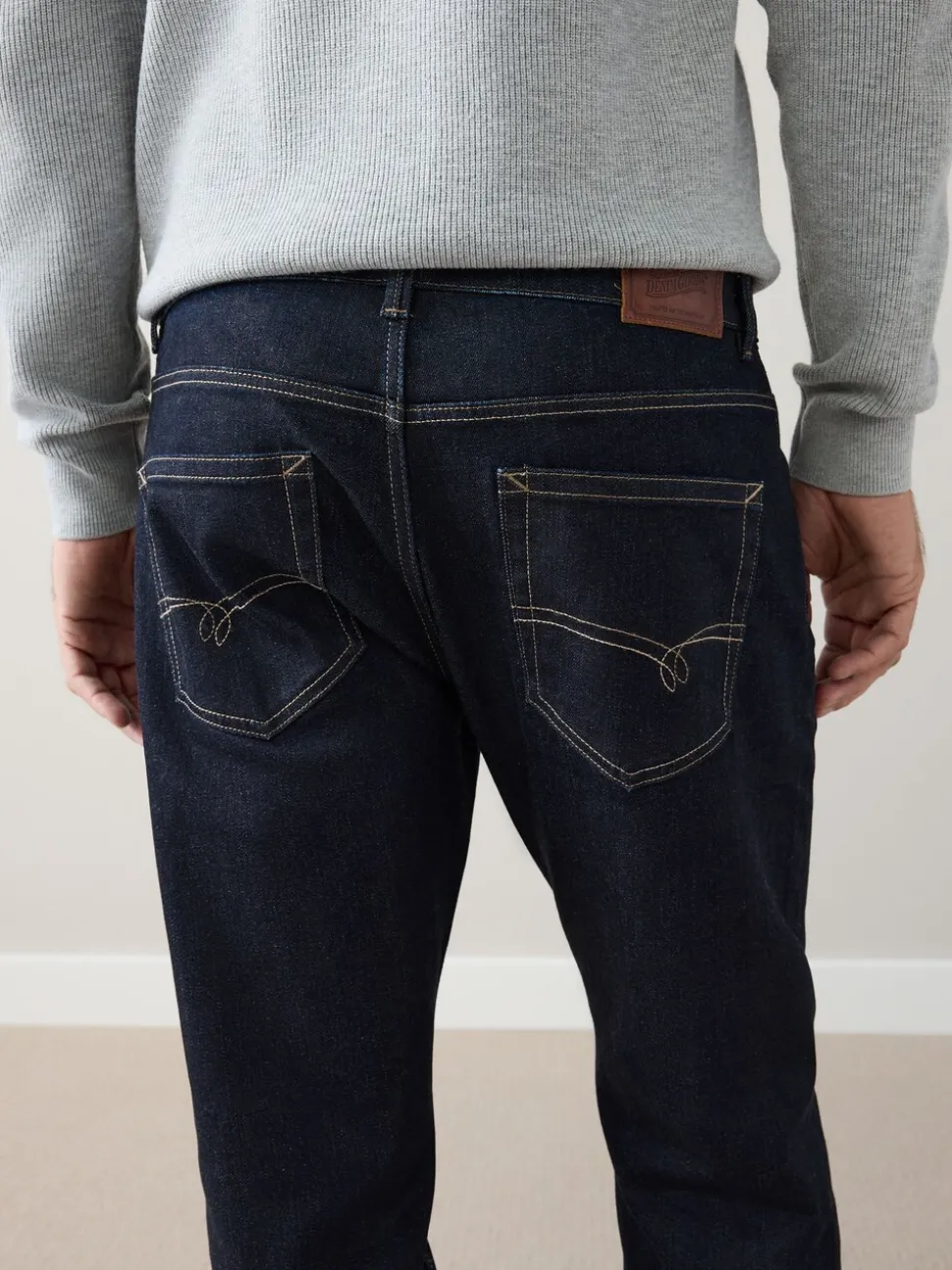 Indigo blauwe wassing - Standaard toelopende pasvorm - Signature Selvedge Denim Jeans