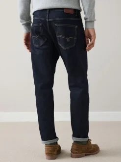 Indigo blauwe wassing - Standaard toelopende pasvorm - Signature Selvedge Denim Jeans