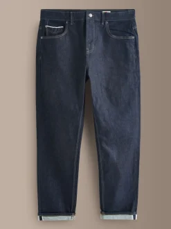 Indigo blauwe wassing - Standaard toelopende pasvorm - Signature Selvedge Denim Jeans