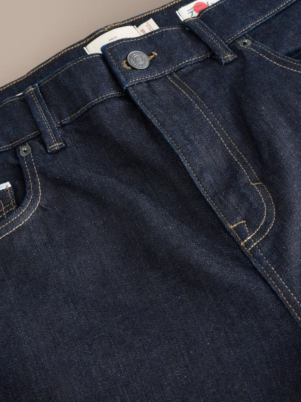Indigo blauwe wassing - Standaard toelopende pasvorm - Signature Selvedge Denim Jeans