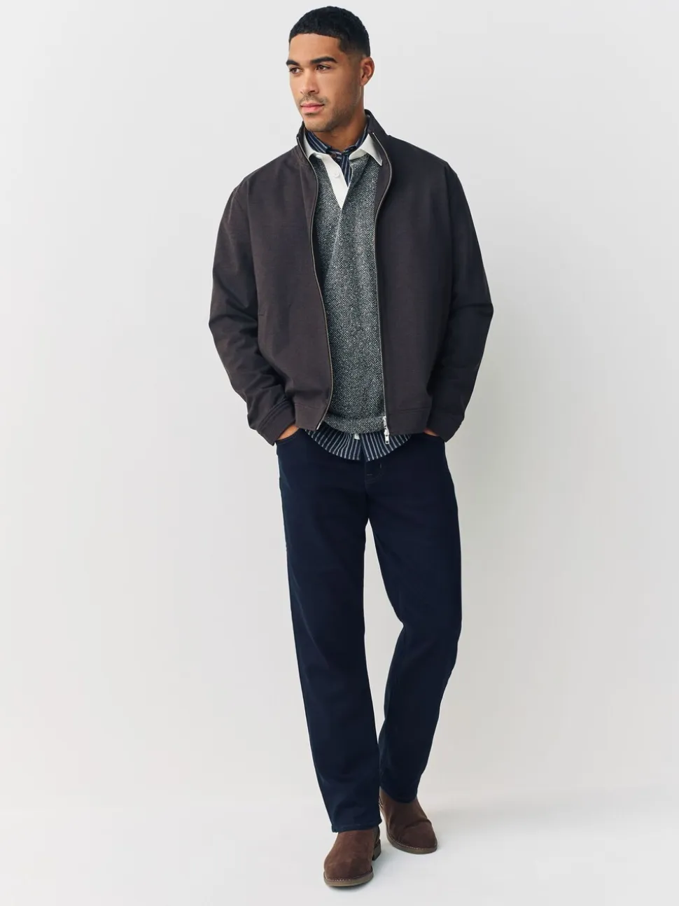 Indigo blauwe wassing - Straight fit - Comfortabele stretchjeans