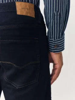 Indigo blauwe wassing - Straight fit - Comfortabele stretchjeans