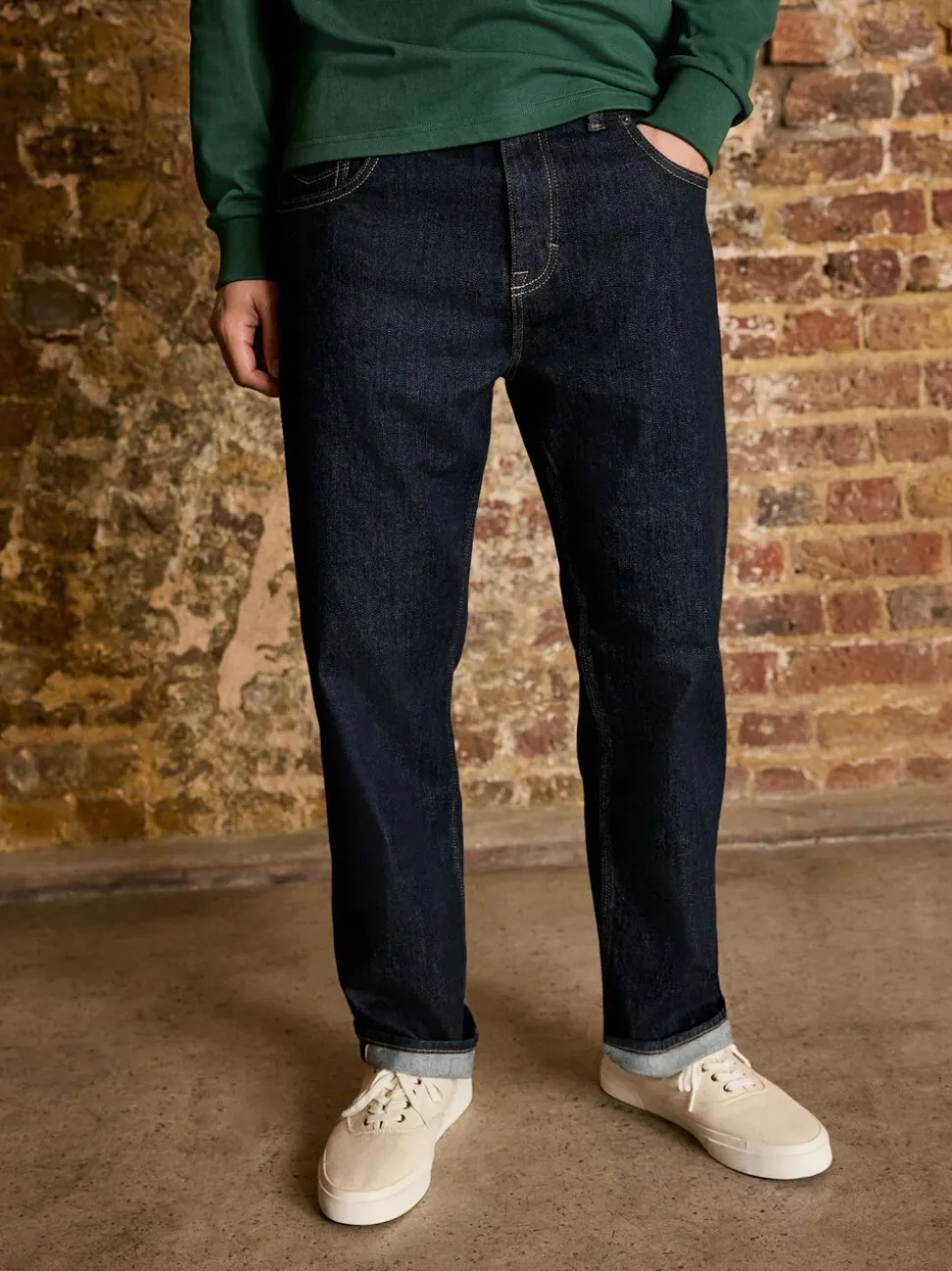 Indigo blauwe wassing - Straight fit - Signature Selvedge Denim Jeans