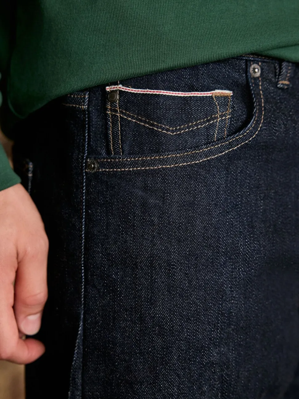 Indigo blauwe wassing - Straight fit - Signature Selvedge Denim Jeans