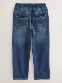 Indigoblauw - Jeans met stretch en elastische taille (3-16 jr)