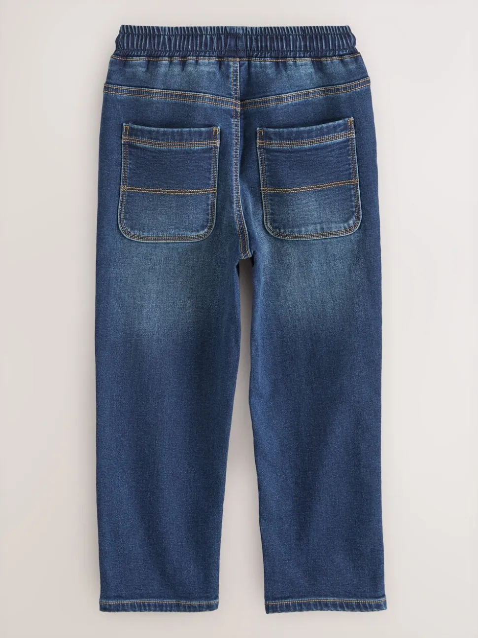 Indigoblauw - Jeans met stretch en elastische taille (3-16 jr)
