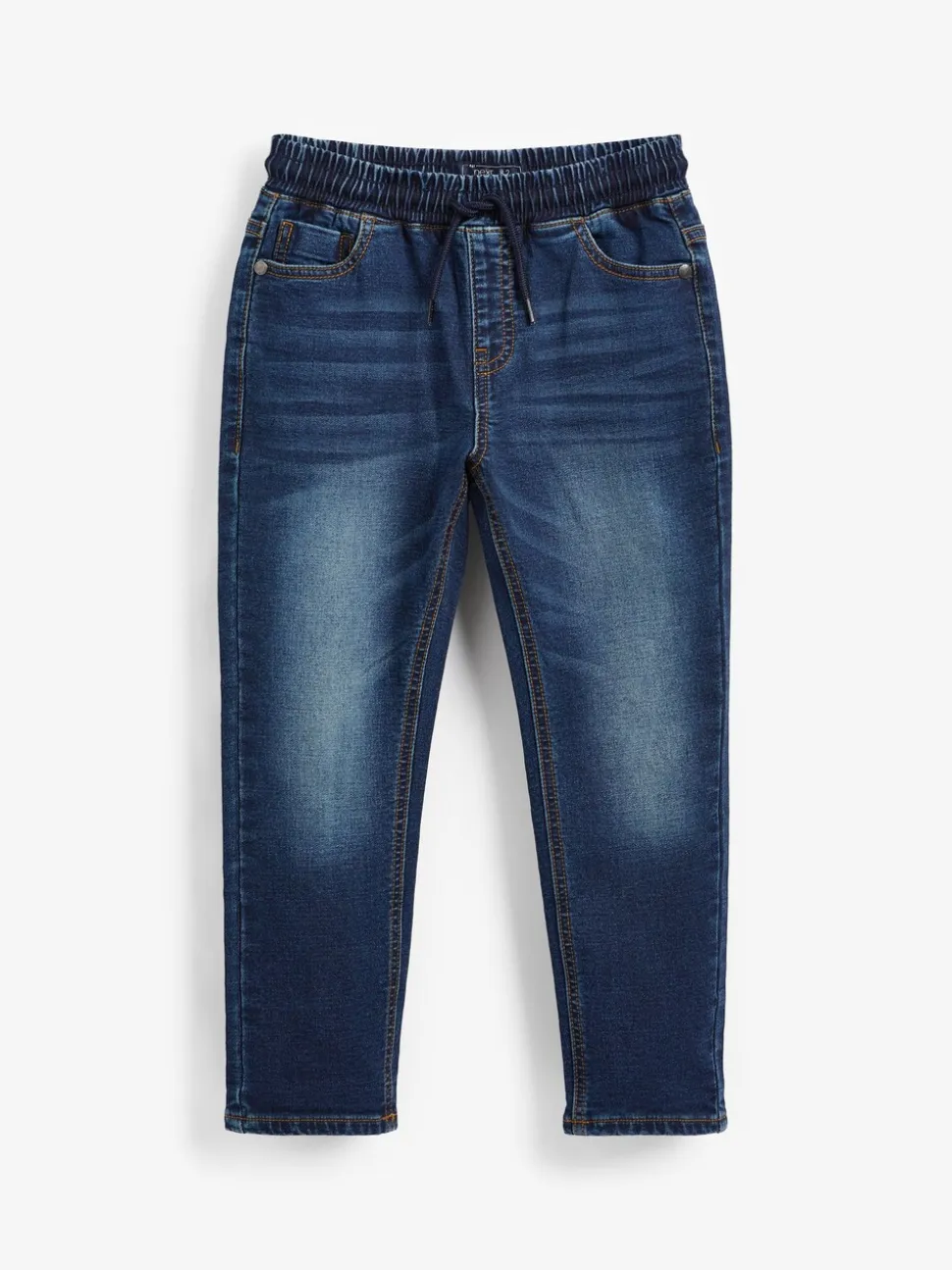 Indigoblauw - Jeans met stretch en elastische taille (3-16 jr)