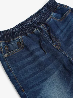 Indigoblauw - Jeans met stretch en elastische taille (3-16 jr)