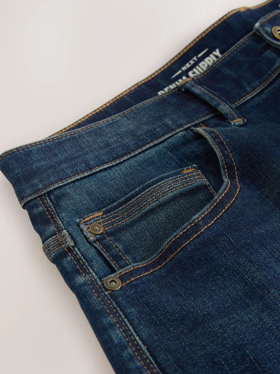 Indigoblauw - Straight fit - Authentieke stretch denim jeans