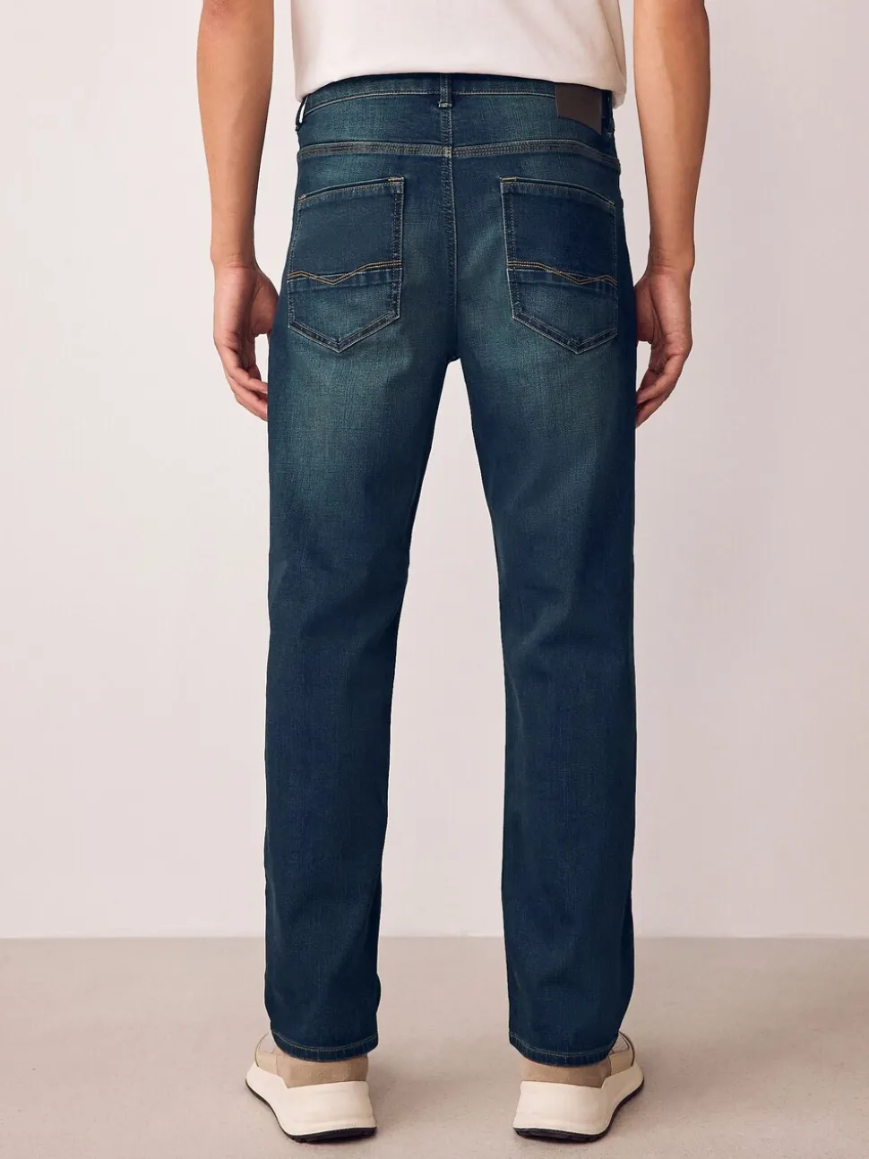 Indigoblauw - Straight fit - Authentieke stretch denim jeans