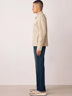 Indigoblauw - Straight fit - Authentieke stretch denim jeans