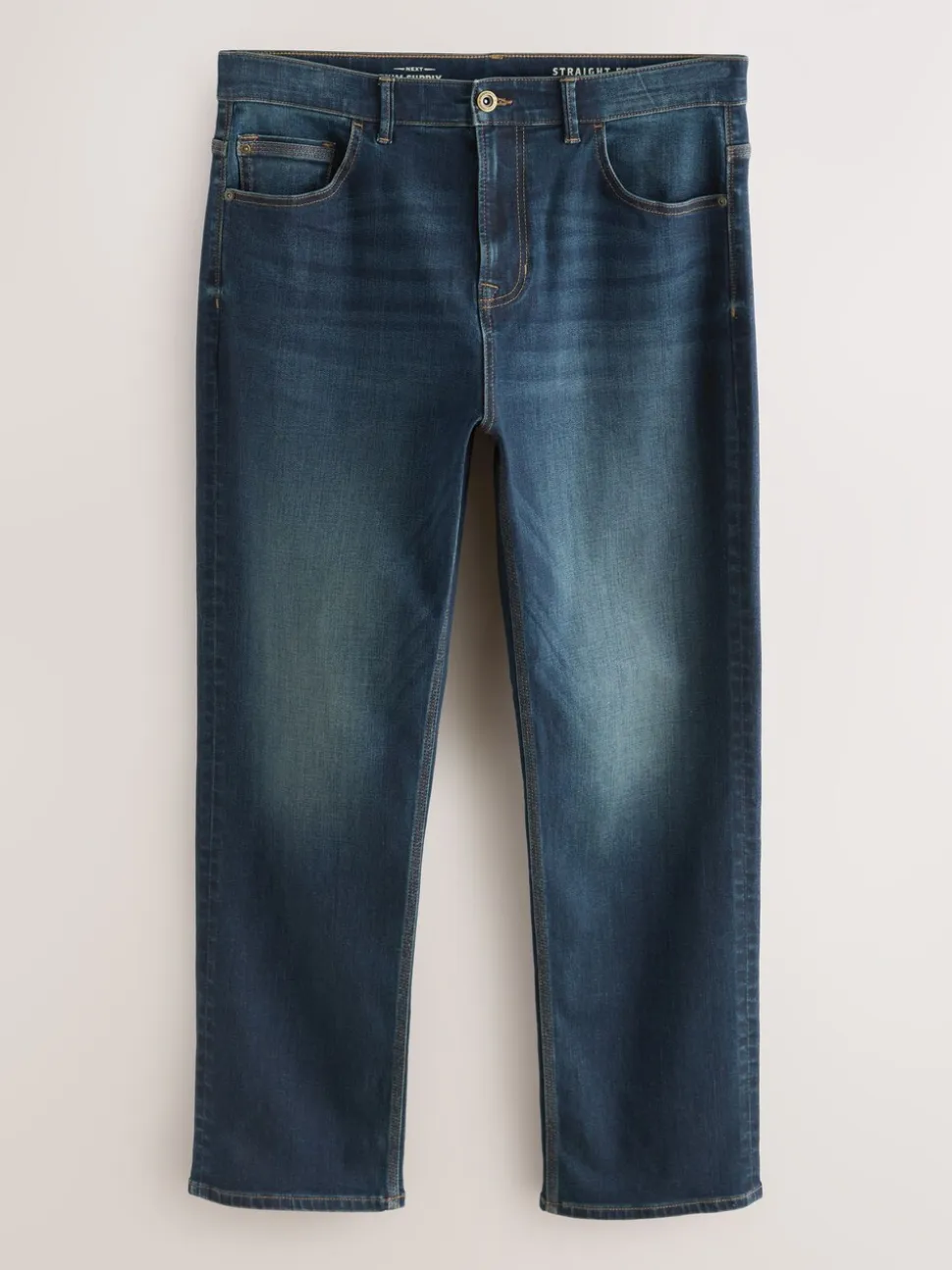 Indigoblauw - Straight fit - Authentieke stretch denim jeans