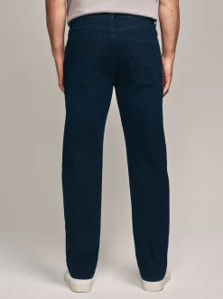 Inktblauw - Straight-fit Essential stretchy jeans met rechte pasvorm