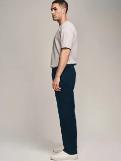 Inktblauw - Straight-fit Essential stretchy jeans met rechte pasvorm