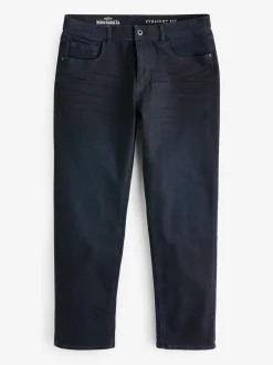 Inktblauw - Straight-fit Essential stretchy jeans met rechte pasvorm