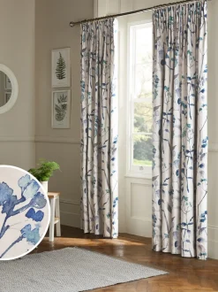 Isla - Verduisterende/thermische plooigordijnen met bloemenprint