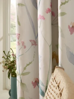Isla ringgordijnen met bloemenprint
