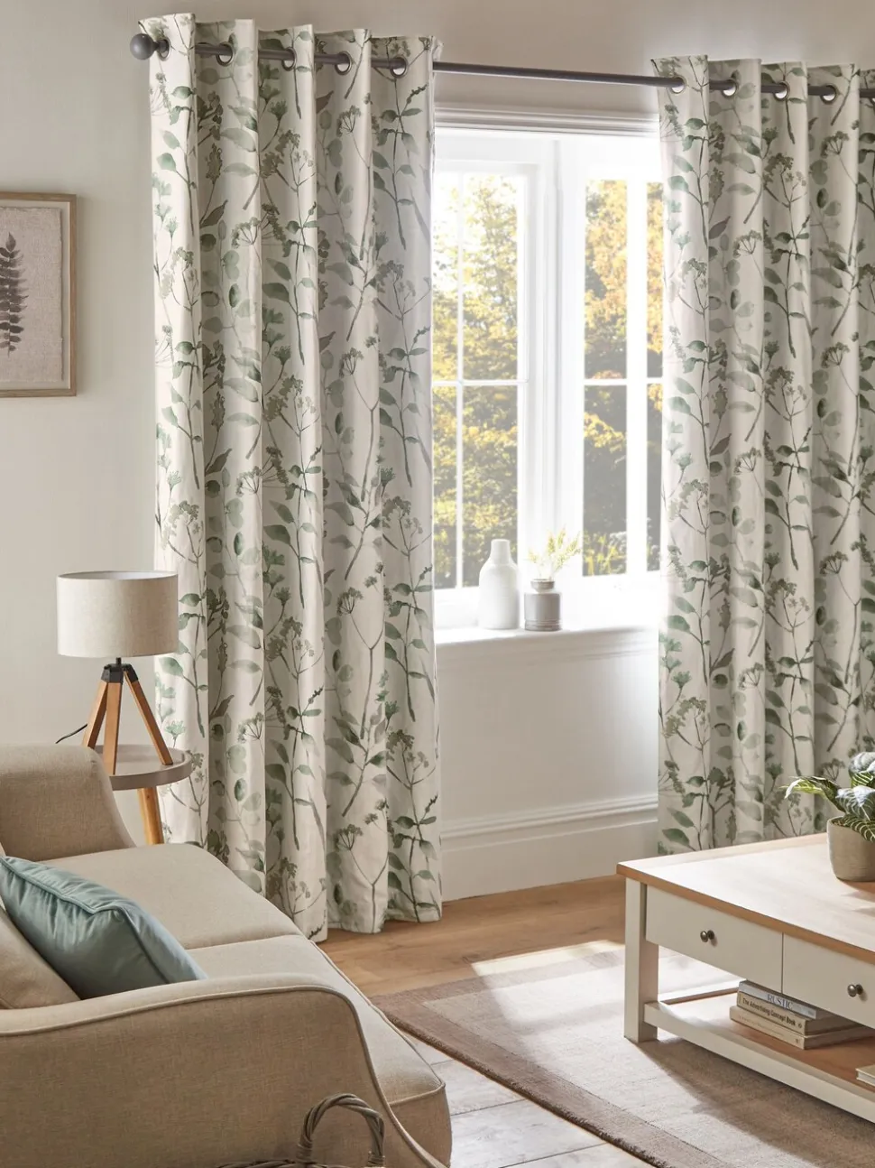 Isla ringgordijnen met bloemenprint