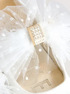 Ivoor - Baker By Ted Baker Mary Jane gelegenheidsschoenen met strik voor meisjes