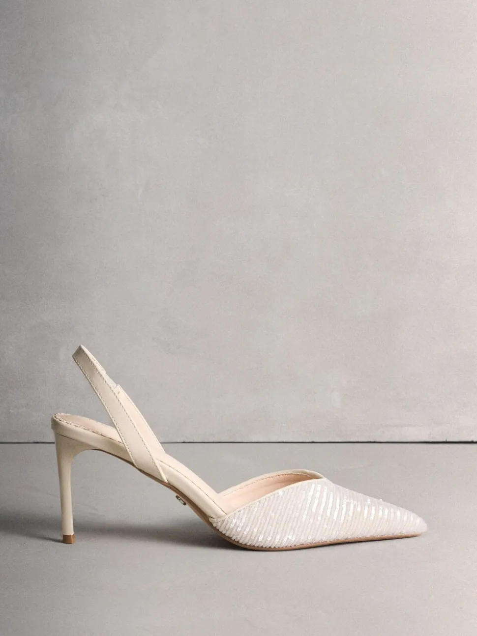 Ivoor - Forever Comfort® Point Toe Sequin Slingback Heels