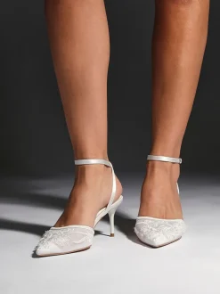 Ivoor - Linzi Serenade Beaded Mesh Court Heels