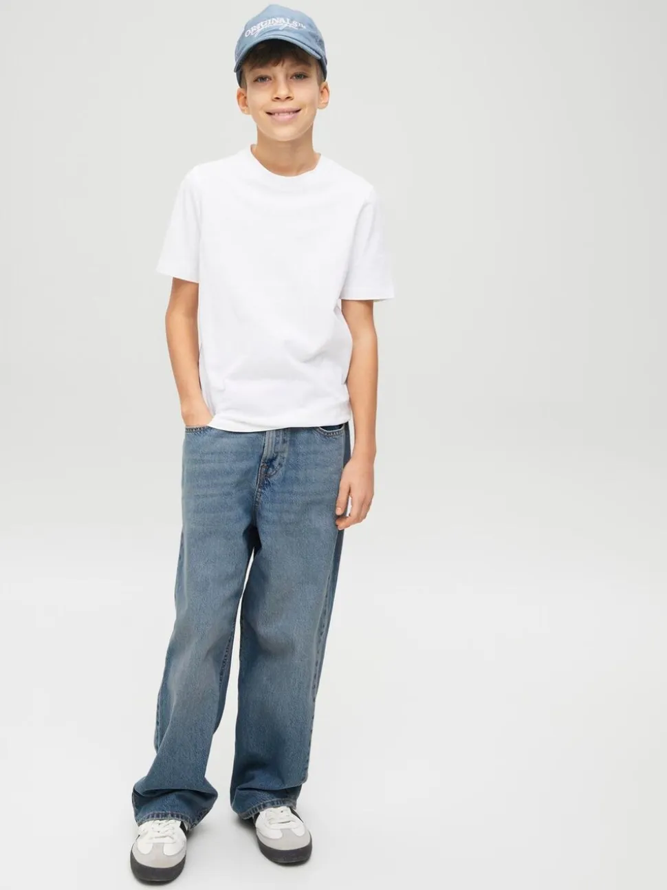 JACK & JONES Junior Blue Ron Extra Baggy Fit Jeans