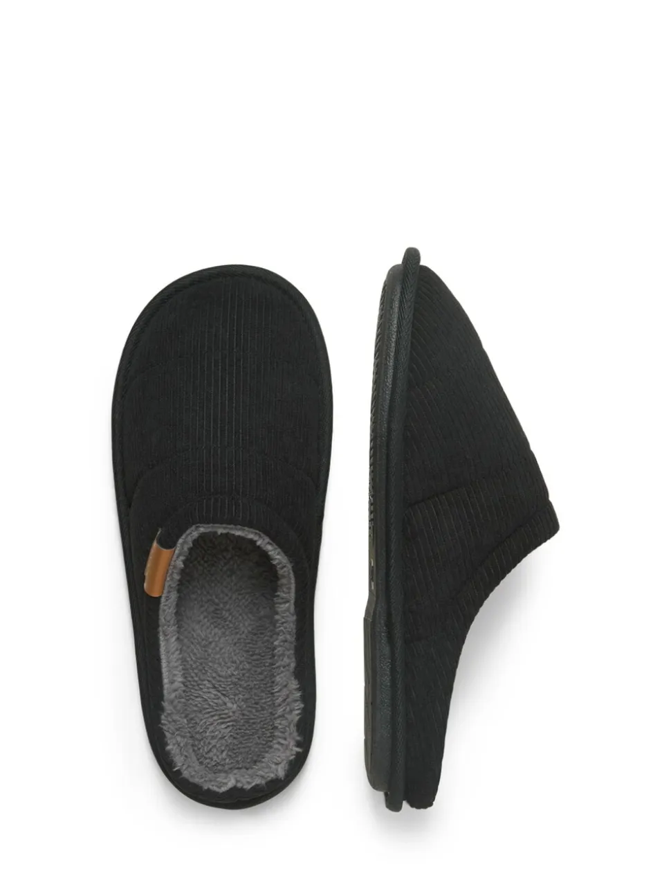 JACK & JONES Junior Courdroy Mule Black Slippers