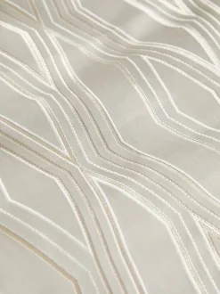Jacquard dekbedovertrek en kussensloopset met ruitdessin