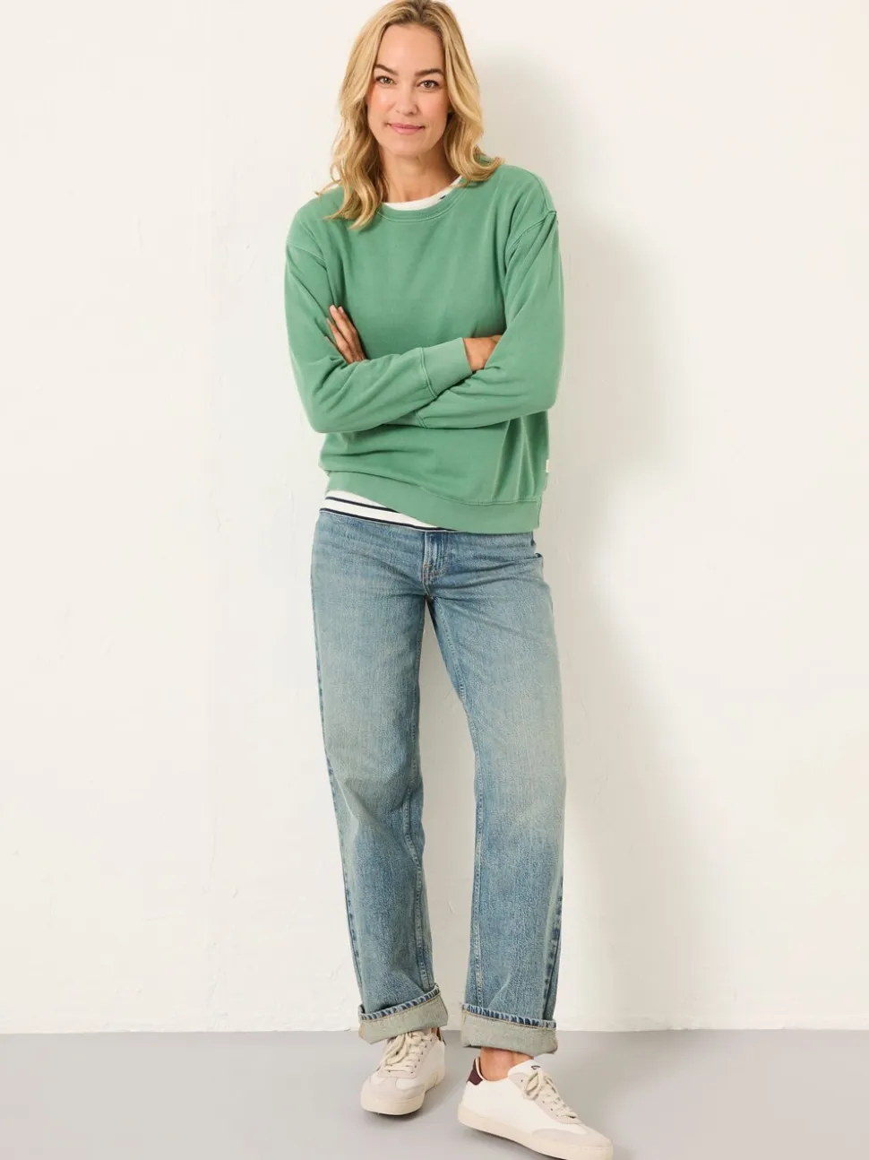 Jadegroen - FatFace - sweatshirt met ronde hals
