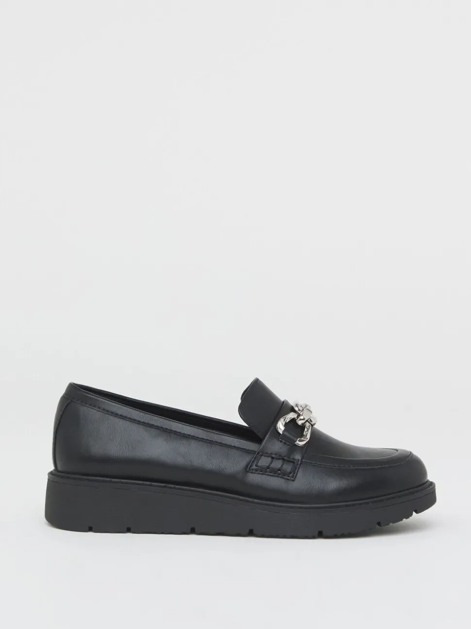 JD Williams Low Wedge Loafers With Chain Trim