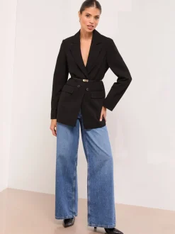 Jet black - Lipsy - Relaxte lange maatsnitblazer
