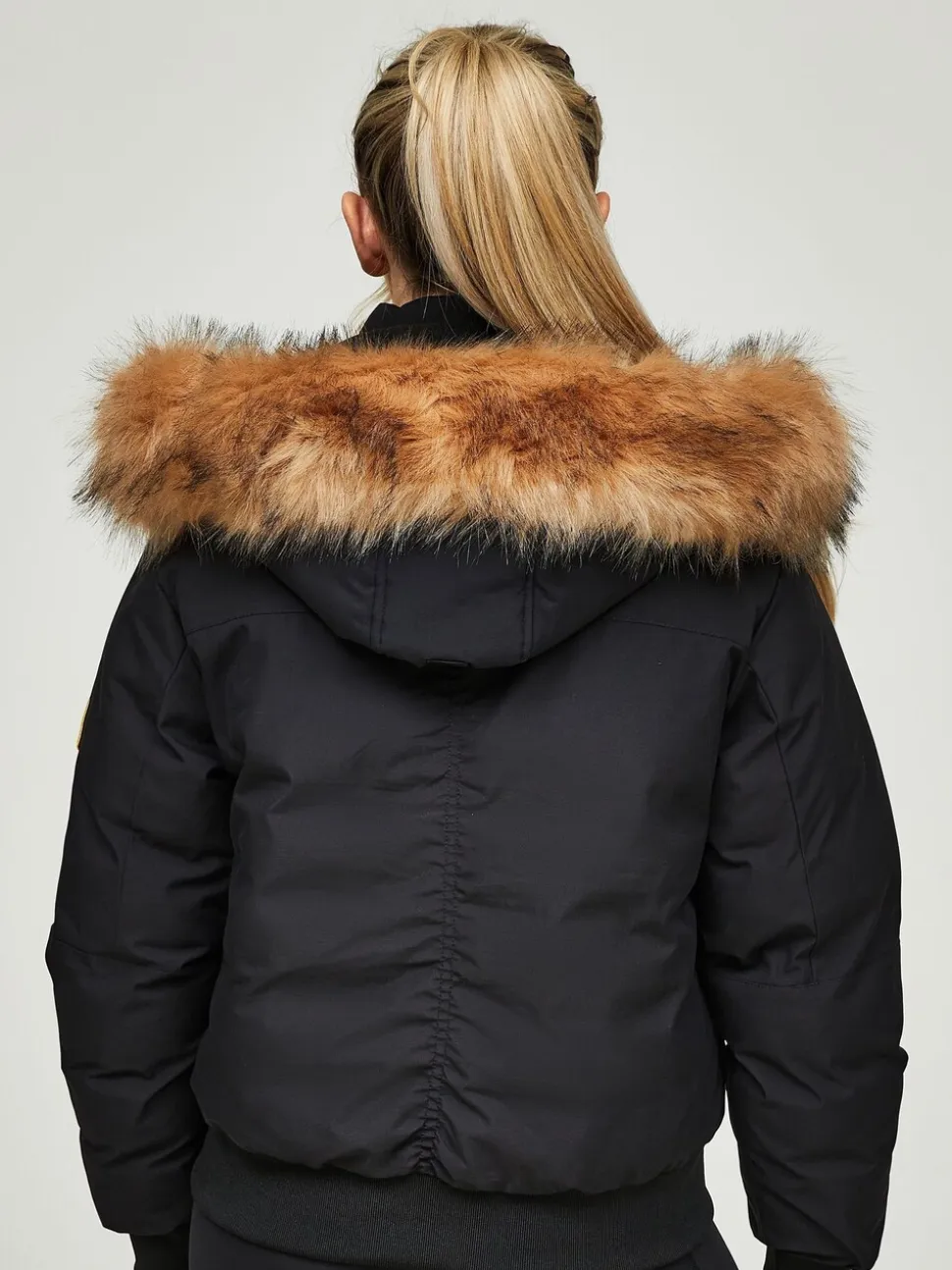 Jet black - Zavetti Canada Womens Olivia Bomber 100% Cotton Jacket