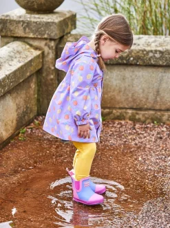 JoJo Maman Bébé - Behaaglijke gevoerde regenlaarzen met kleurvlakken