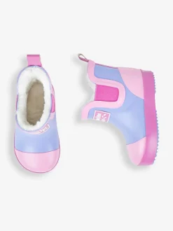 JoJo Maman Bébé - Behaaglijke gevoerde regenlaarzen met kleurvlakken