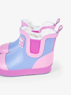 JoJo Maman Bébé - Behaaglijke gevoerde regenlaarzen met kleurvlakken