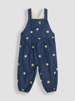 JoJo Maman Bébé - Geborduurde tuinbroek met bloemenprint