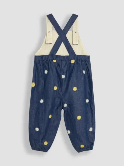 JoJo Maman Bébé - Geborduurde tuinbroek met bloemenprint