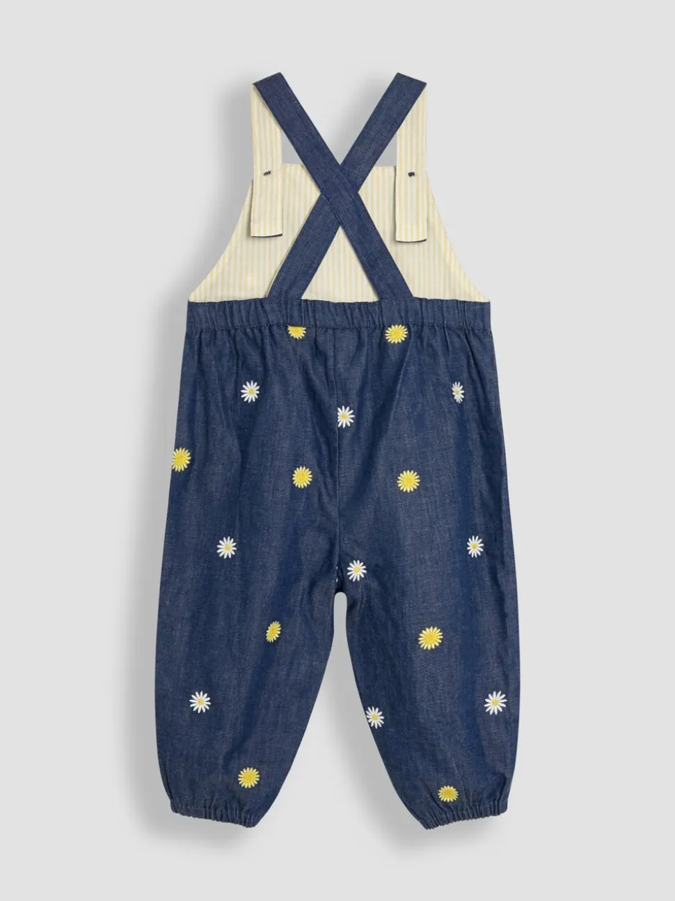 JoJo Maman Bébé - Geborduurde tuinbroek met bloemenprint