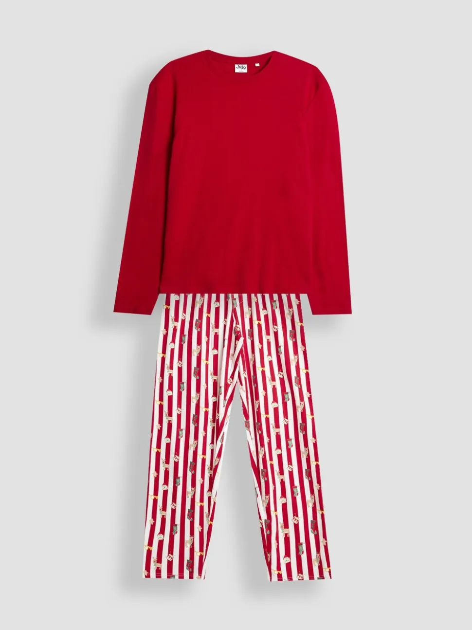 JoJo Maman Bébé - Gestreept kerstpyjamaset voor heren