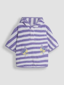 JoJo Maman Bébé 100% katoenen handdoekponcho met vlindermotief