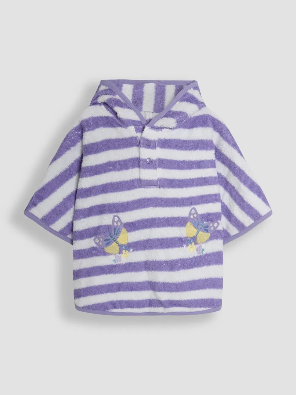 JoJo Maman Bébé 100% katoenen handdoekponcho met vlindermotief