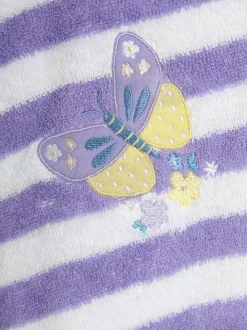 JoJo Maman Bébé 100% katoenen handdoekponcho met vlindermotief