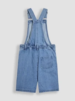 JoJo Maman Bébé - Korte denim bretelbroeken