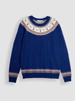JoJo Maman Bébé - Trui met rendierprint en fairislemotief voor heren