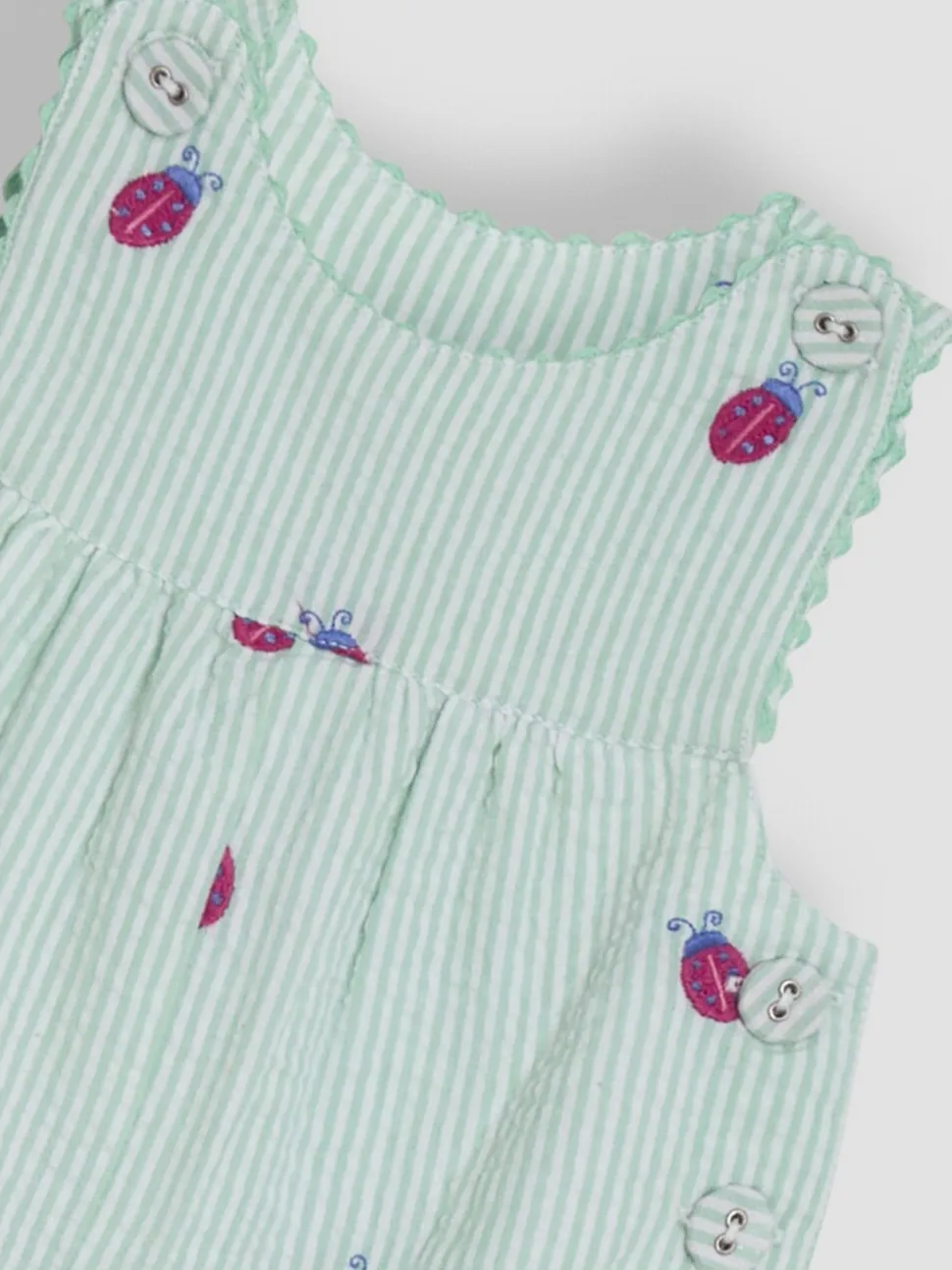 JoJo Maman Bébé - Tuinbroek met borduursel