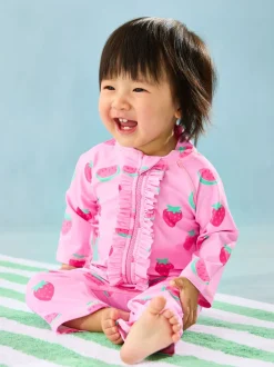 JoJo Maman Bébé - Zonbeschermend pak met aardbeienprint
